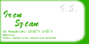 iren sztan business card